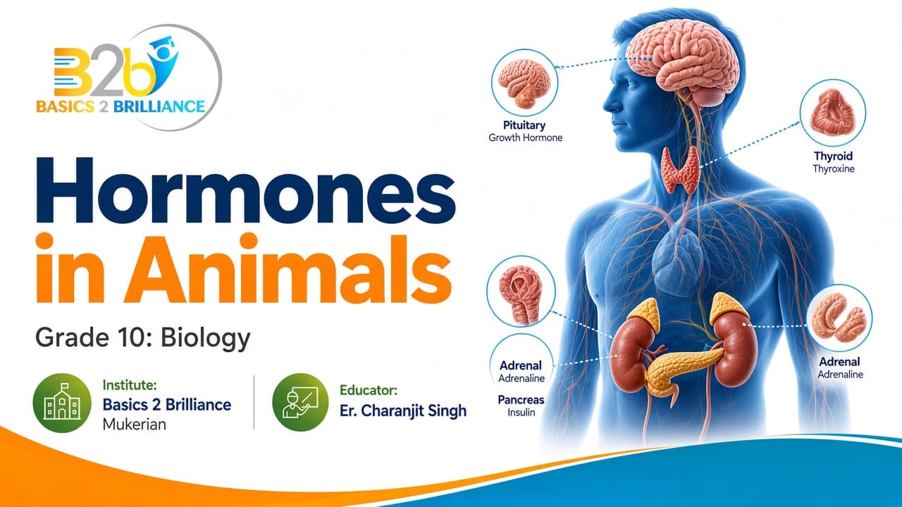 Grade 10 Biology · Ch 7 Control and Coordination: Hormones in Animals