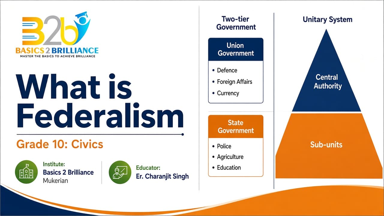 Grade 10 Civics · Ch 2 Federalism: What is Federalism
