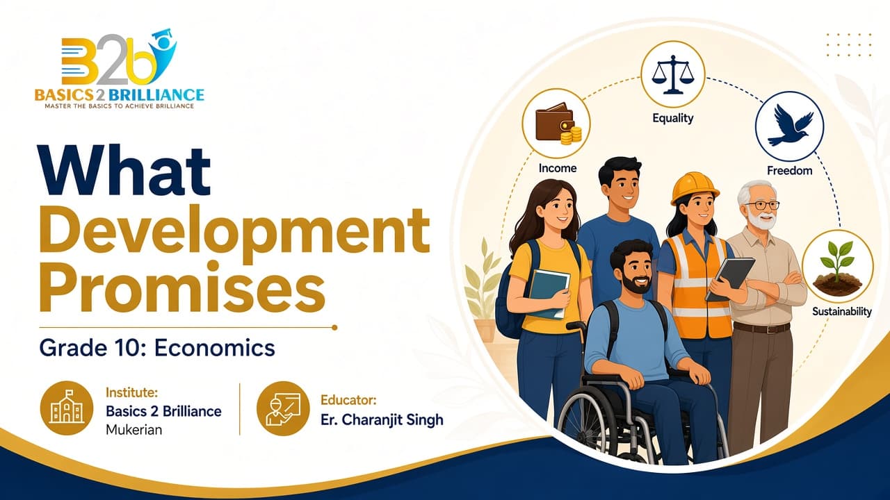 Grade 10 Economics · Ch 1 Development: What Development Promises