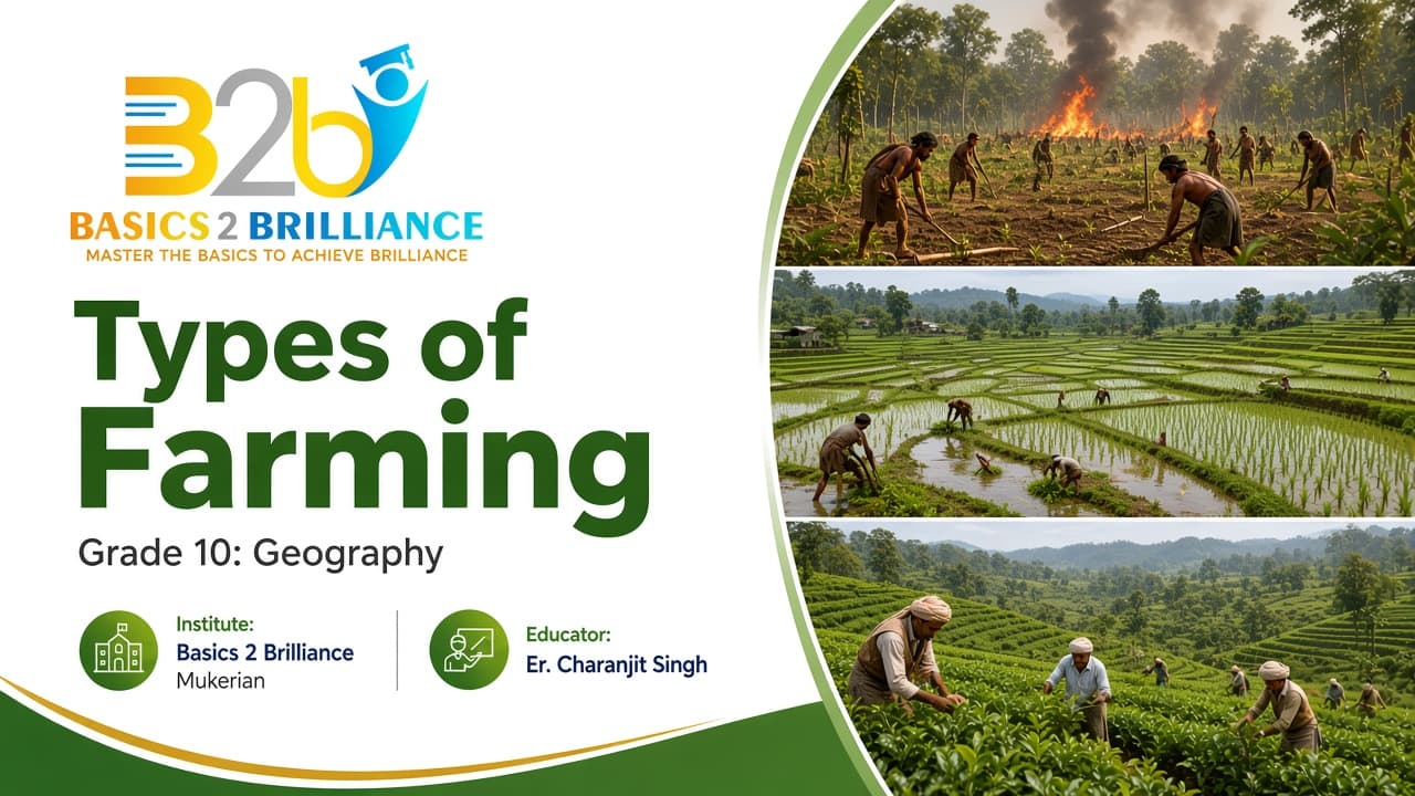 Grade 10 Geography · Ch 4 Agriculture: Types of Farming