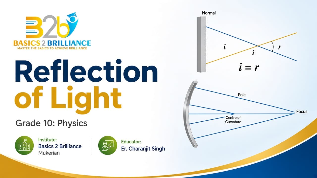 Grade 10 Physics · Ch 10 Light — Reflection and Refraction: Reflection of Light