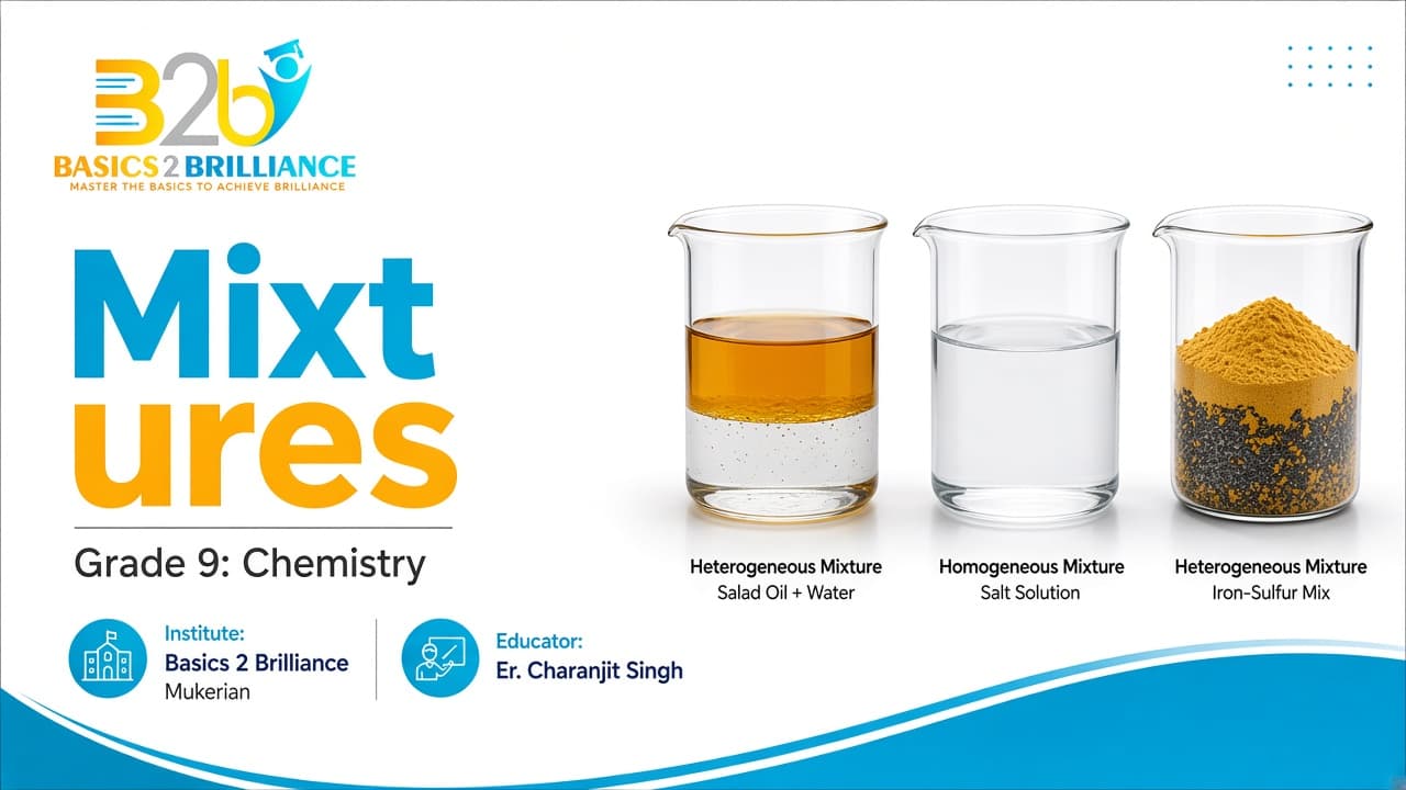 Grade 9 Chemistry · Ch 2 Is Matter Around Us Pure: Mixtures