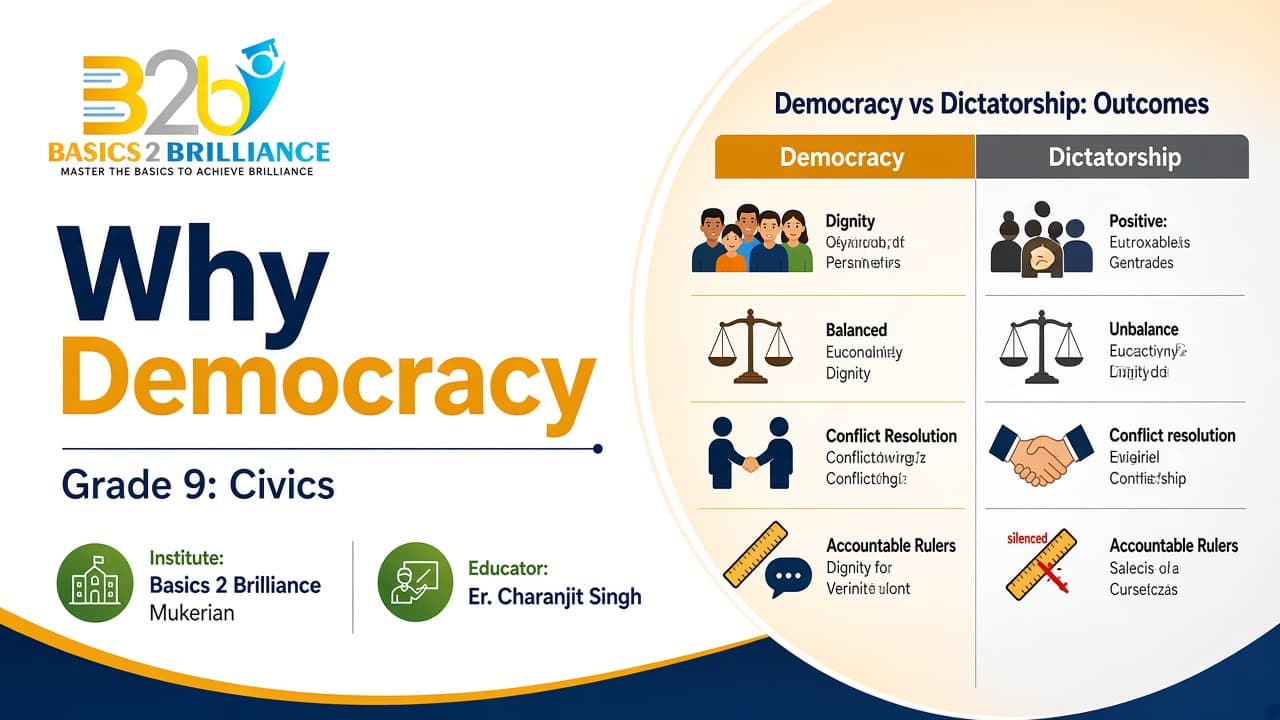 Grade 9 Civics · Ch 1 What is Democracy? Why Democracy?: Why Democracy