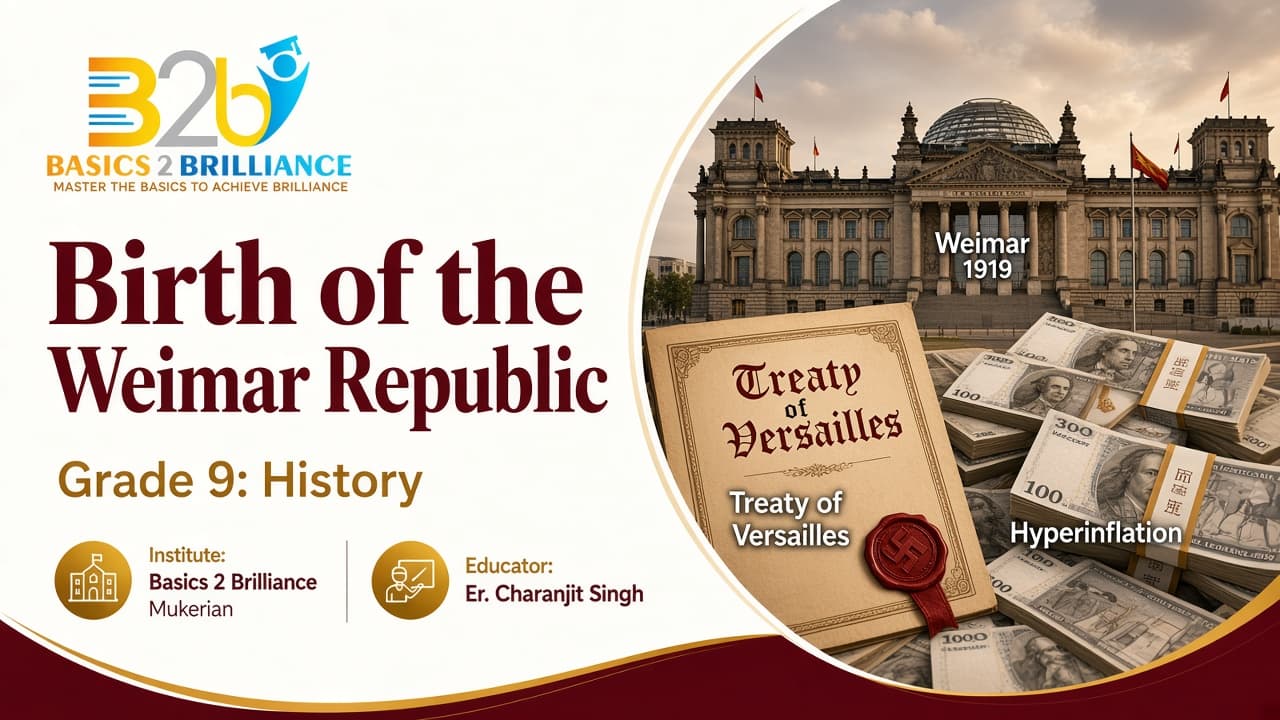 Grade 9 History · Ch 3 Nazism and the Rise of Hitler: Birth of the Weimar Republic