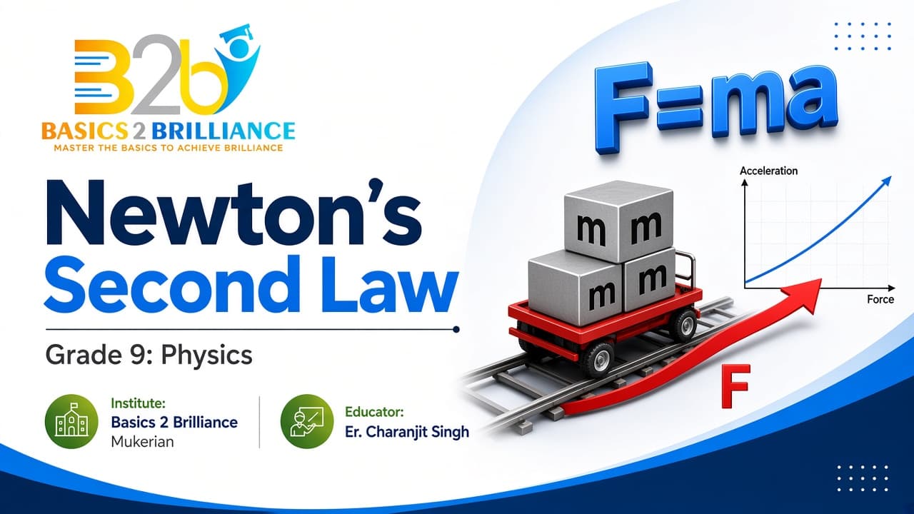 Grade 9 Physics · Ch 9 Force and Laws of Motion: Newton's Second Law
